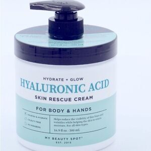 🛍️My Beauty Spot Hyaluronic Acid Skin Rescue Cream Hydrate + Glow 16.9FL OZ💥